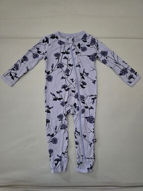 (VGUC) Kyte Baby Zippered Romper in Petunia Long Sleeve Size 12-18M
